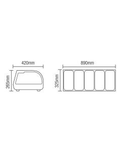 Vitrine de présentation réfrigérée à poser 2
