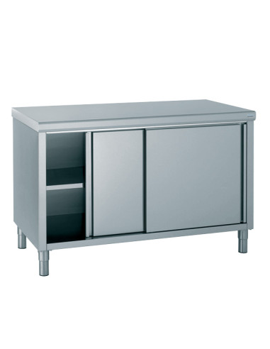 Meuble inox bas avec une étagère réglable TOURNUS EQUIPEMENT