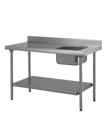 Table du chef bac à droite avec étagère basse