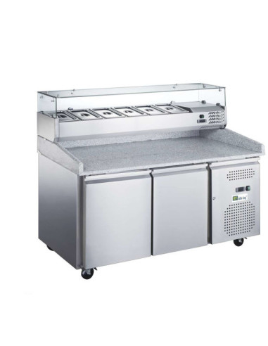 Meuble à pizzas 2 portes dessus granit