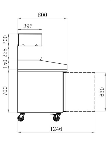 Meuble à pizzas 2 portes et kit...