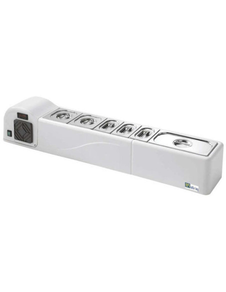 Saladette à poser 6 bacs GN 1/6