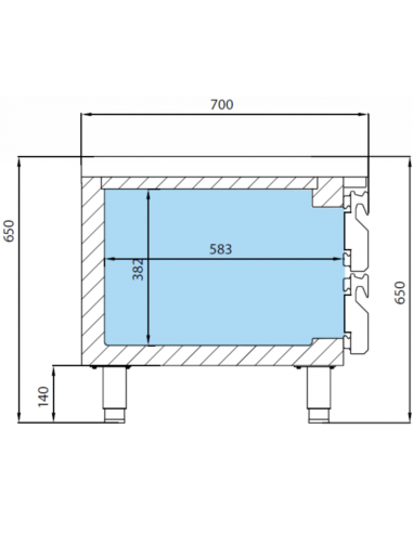 Soubassement réfrigéré 8 tiroirs INFRICO