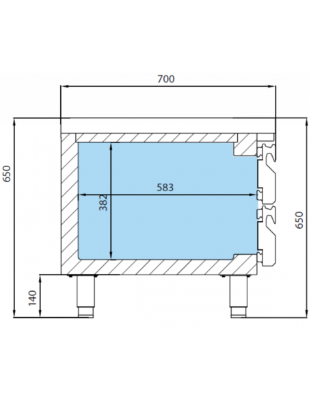 Soubassement réfrigéré 8 tiroirs INFRICO