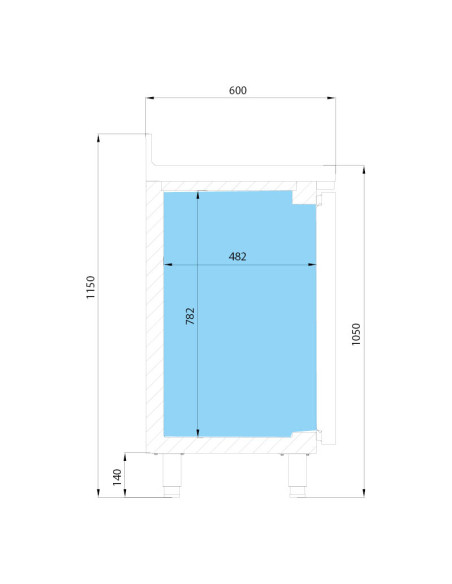 Arrière-bar réfrigérée 2 portes adossée INFRICO