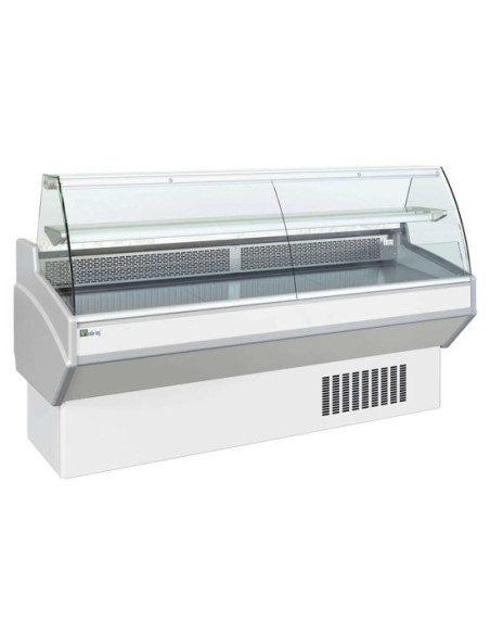vitrine-d'exposition-vitre-bombéé-avec-reserve-réfrigérée
