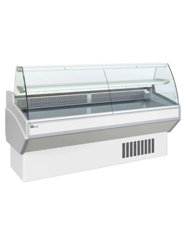 vitrine-d'exposition-vitre-bombéé-avec-reserve-réfrigérée
