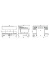 Dimensions salamandre à plafond mobile GIORIK SHP40