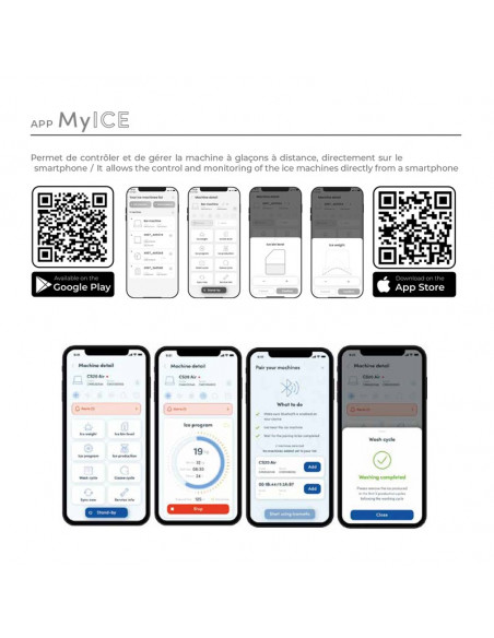 Machine à glaçons ICEMATIC 86Kg/24h réserve de 42 Kg