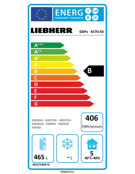 Armoire positive 1 porte GN2/1 600 litres LIEBHERR