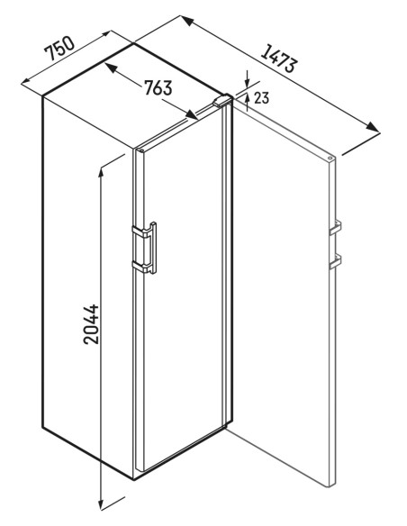 Cave à vin LIEBHERR de vieillissement 1 porte pleine
