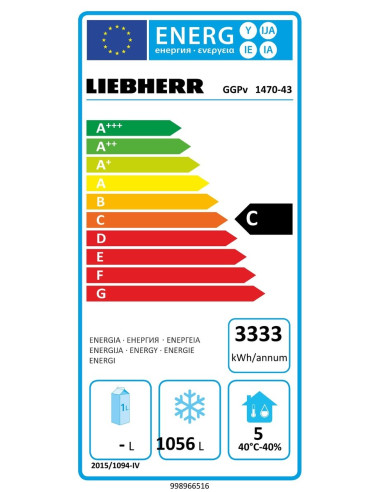 Armoire négative LIEBHERR 2 portes GN2/1 1400 litres