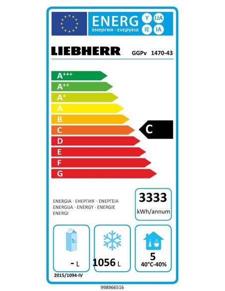Armoire négative LIEBHERR 2 portes GN2/1 1400 litres