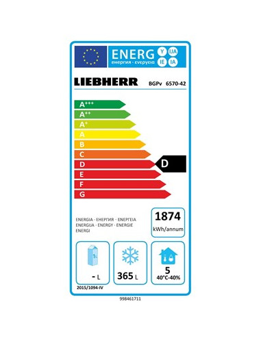 Armoire négative 1 porte 400x600 mm 600 litres LIEBHERR