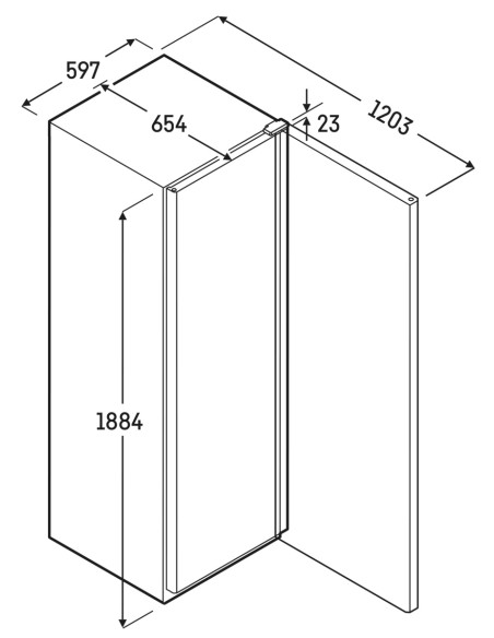 Armoire réfrigérée liebherr porte pleine 420 litres blanche dimensions