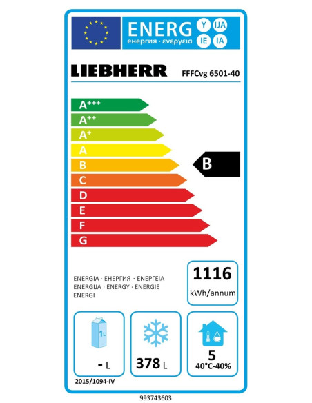 Armoire réfrigérée liebherr porte pleine 600x400 inox énergie