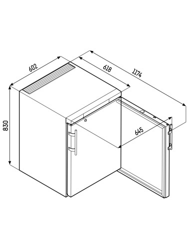 Armoire réfrigérée liebherr 1 porte vitrée dimensions