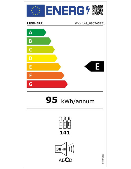 Cave à vin liebherr 1 porte vitrée énergie