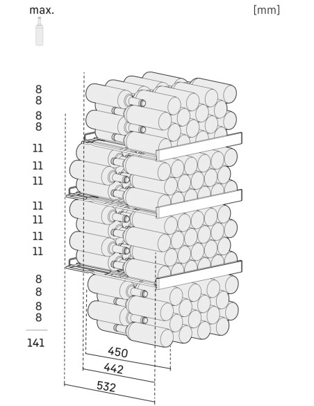 Cave à vin liebherr 1 porte vitrée rangement