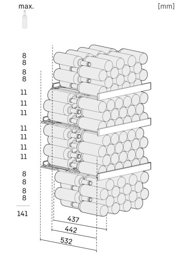 Cave à vin liebherr 1 porte pleine rangement