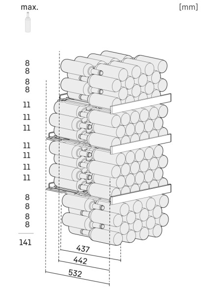 Cave à vin liebherr 1 porte pleine rangement