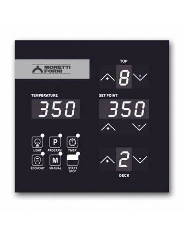 Four à pizzas Moretti Forni tableau de commande