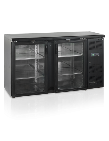 Arrière bar 2 portes vitrées