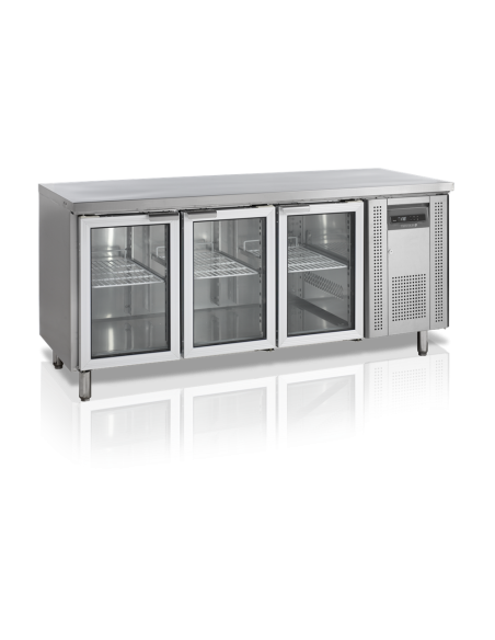 Desserte centrale 3 portes vitrées positive TEFCOLD