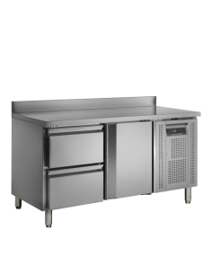 Desserte positive adossée 2 tiroirs et 1 porte TEFCOLD