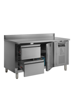 Desserte positive adossée 2 tiroirs et 1 porte TEFCOLD 2