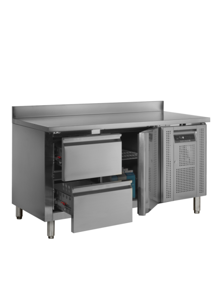 Desserte positive adossée 2 tiroirs et 1 porte TEFCOLD