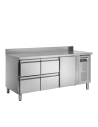 Desserte positive adossée 4 tiroirs et 1 porte TEFCOLD