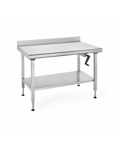 Table inox adossée Ergonomix Tournus Equipement avec étagère basse