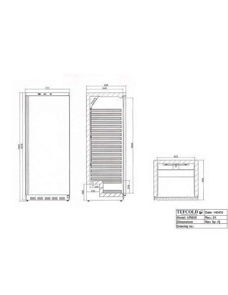 Armoire réfrigérée 1 porte vitrée GN2/1