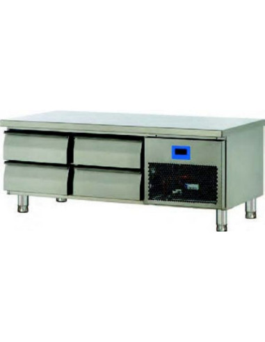 Soubassement réfrigéré 4 tiroirs positif