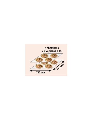 Four 2x4 pizzas TORNATI FORNI