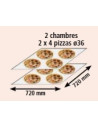 Four 2x4 pizzas TORNATI FORNI