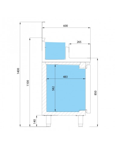 Desserte réfrigérée de préparation 2...